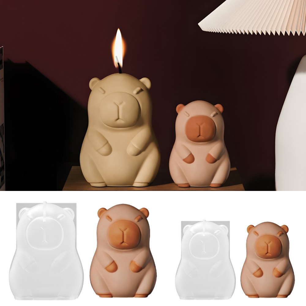 Candle Making Supplies For Beginners - Cetakan Silikon Lilin Aroma Kapibara Berdiri